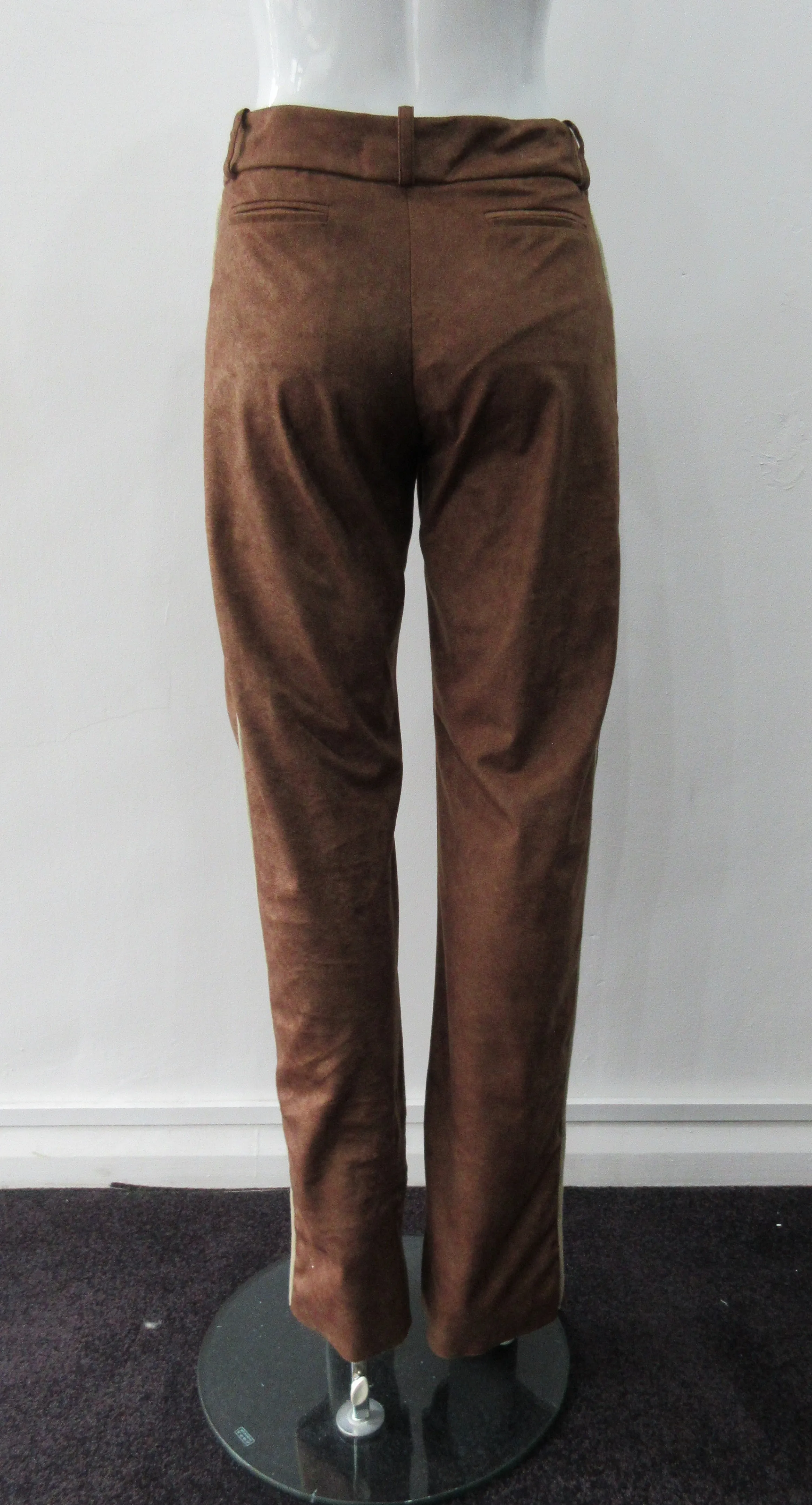 060301 -Brown Faux Suede Trouser