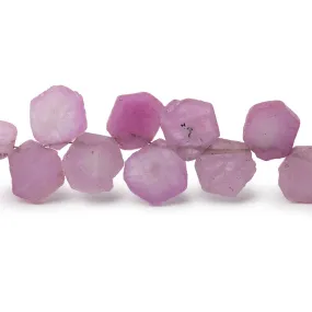 10x10-12x9mm Pink Sapphire Slice Beads 7 inch 28 pieces