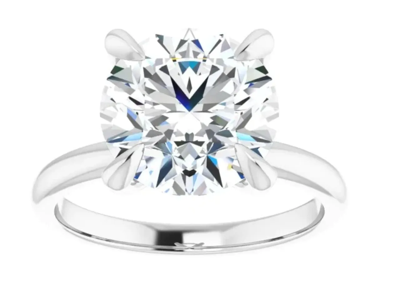 1.50 CT Round Lab Grown Diamond Solitaire Engagement Ring