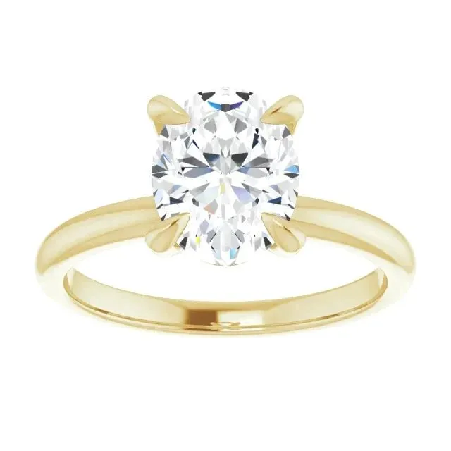 1.58 CT Oval Lab Grown Diamond Solitaire Engagement Ring