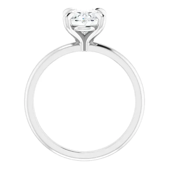 1.58 CT Oval Lab Grown Diamond Solitaire Engagement Ring