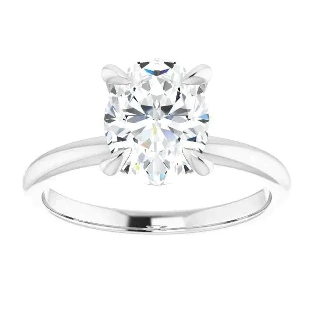 1.58 CT Oval Lab Grown Diamond Solitaire Engagement Ring