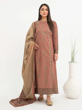 2 Piece Karandi Suit-Embroidered(Pret)