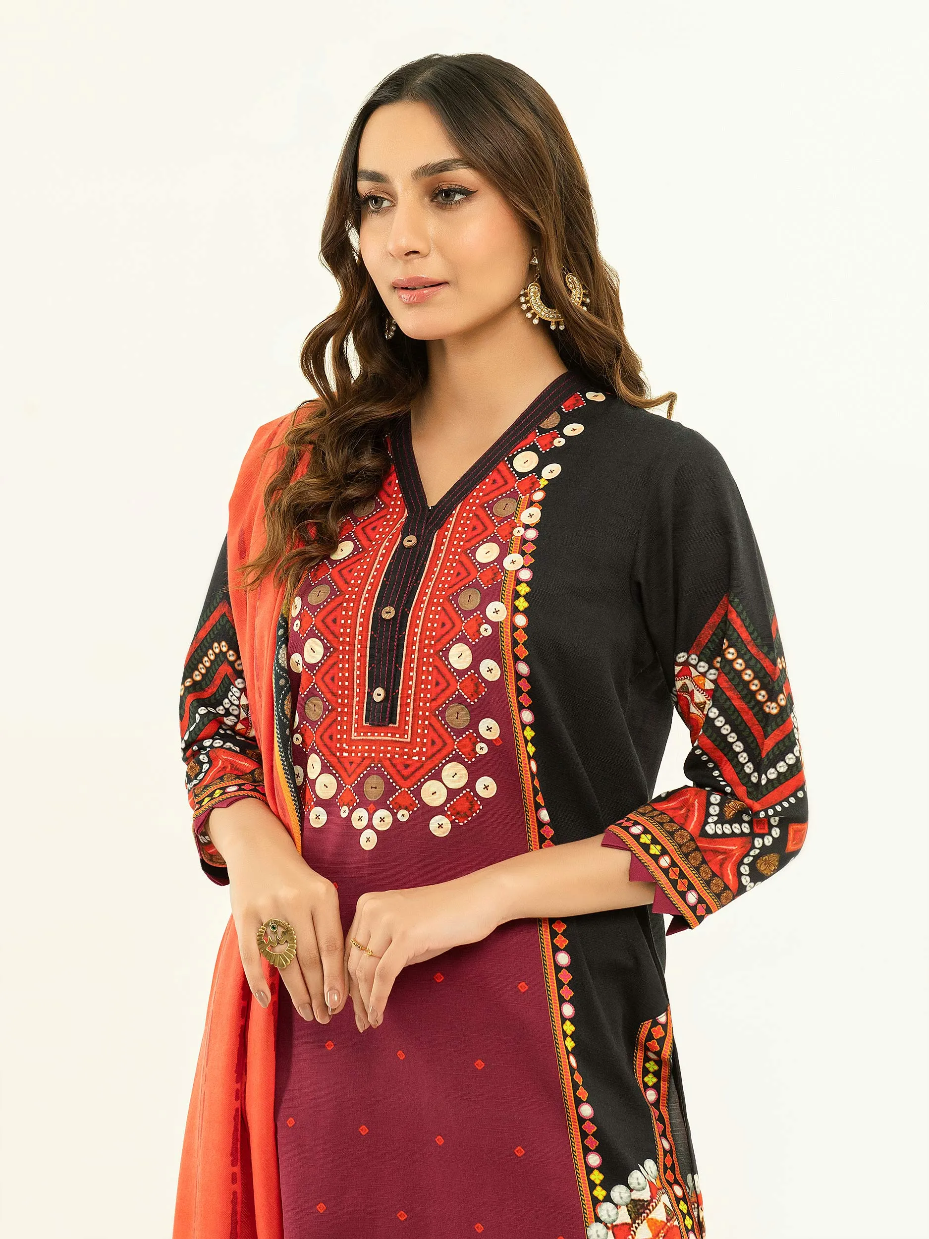 2 Piece Khaddar Suit-Printed (Pret)