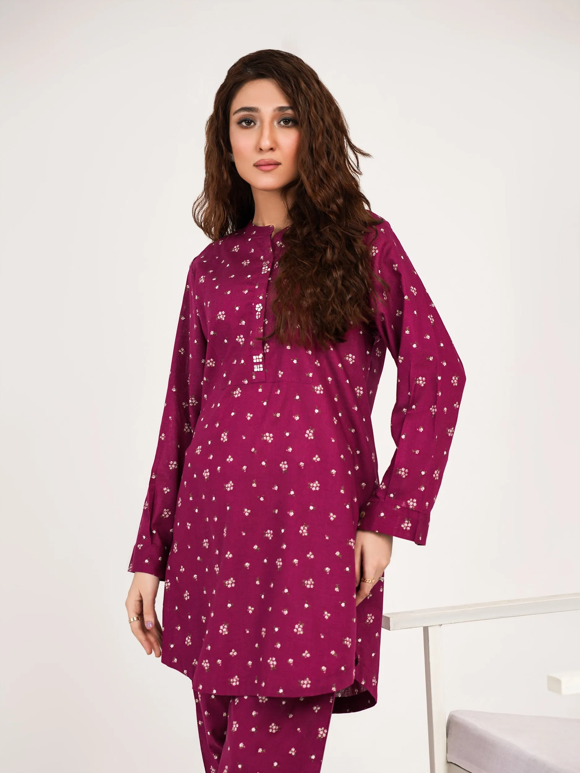 2 Piece Khaddar Suit-Printed(Pret)