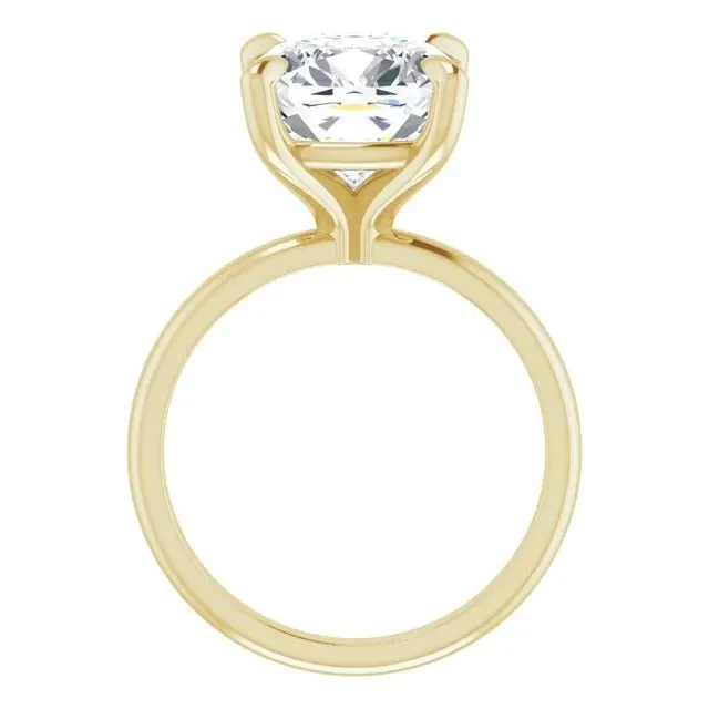 2.08CT Cushion Lab Grown Diamond Solitaire Engagement Ring