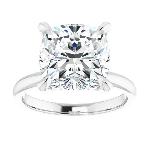 2.08CT Cushion Lab Grown Diamond Solitaire Engagement Ring