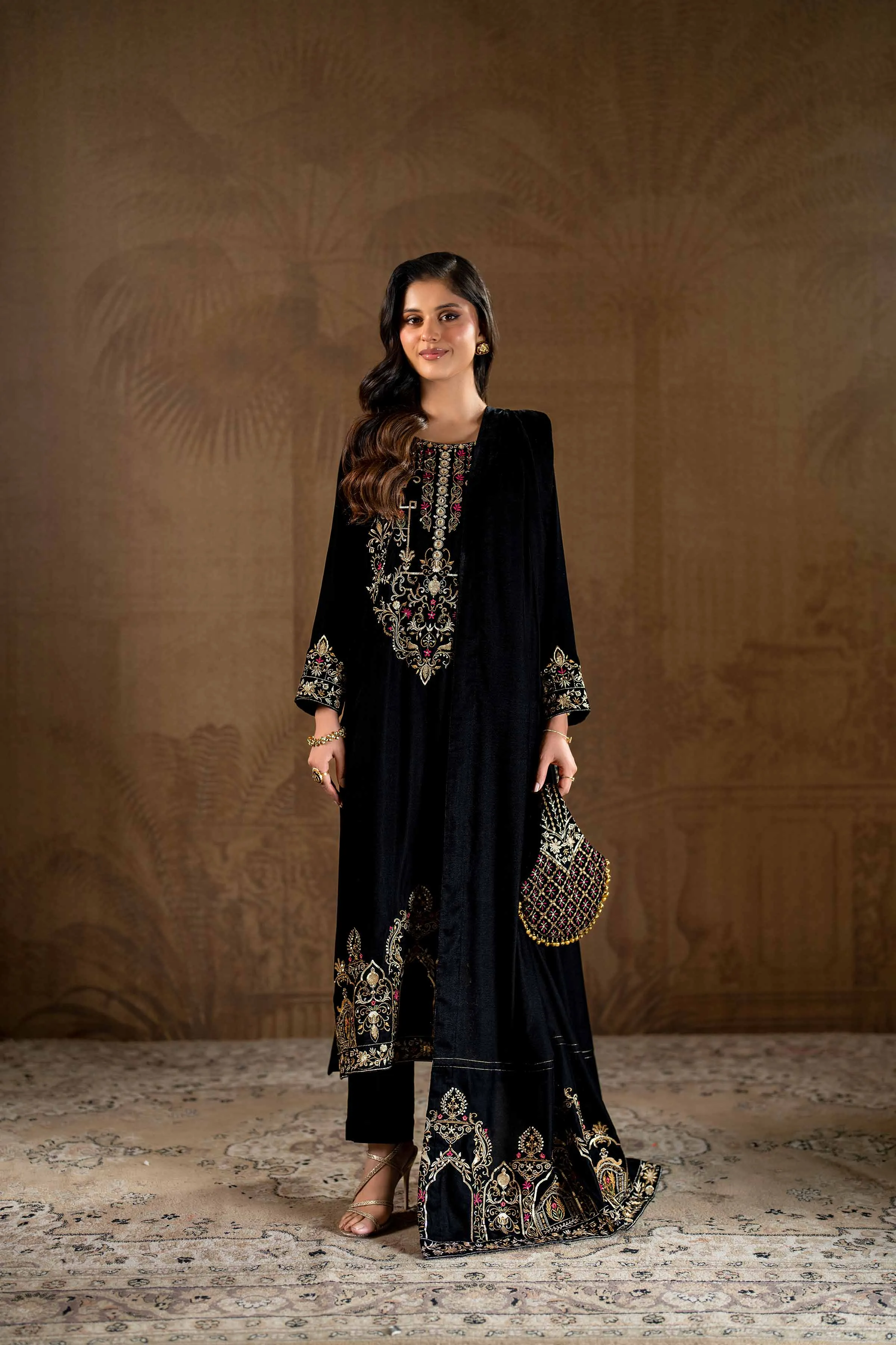 3 Piece - Embroidered Suit - KFW24-10