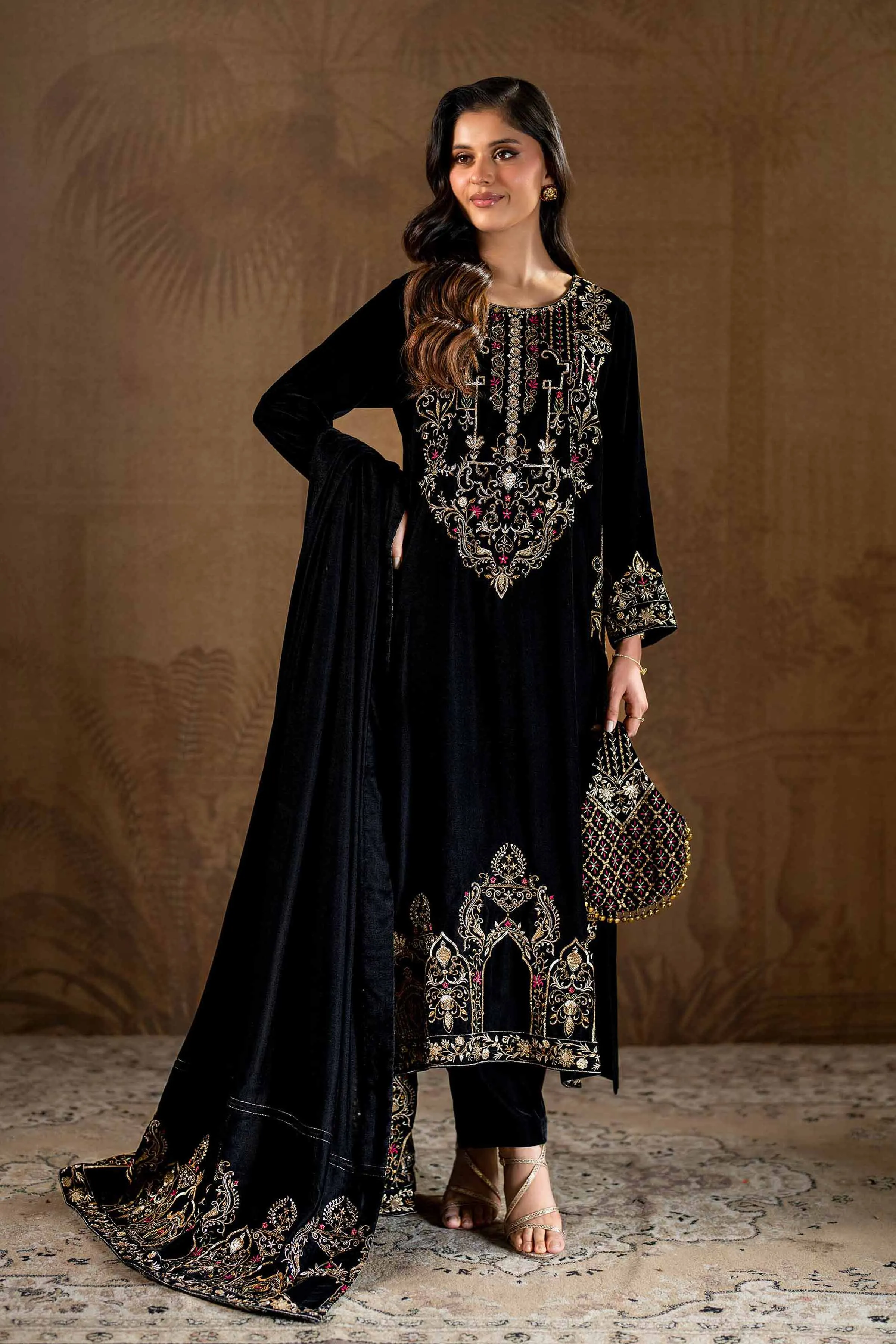 3 Piece - Embroidered Suit - KFW24-10