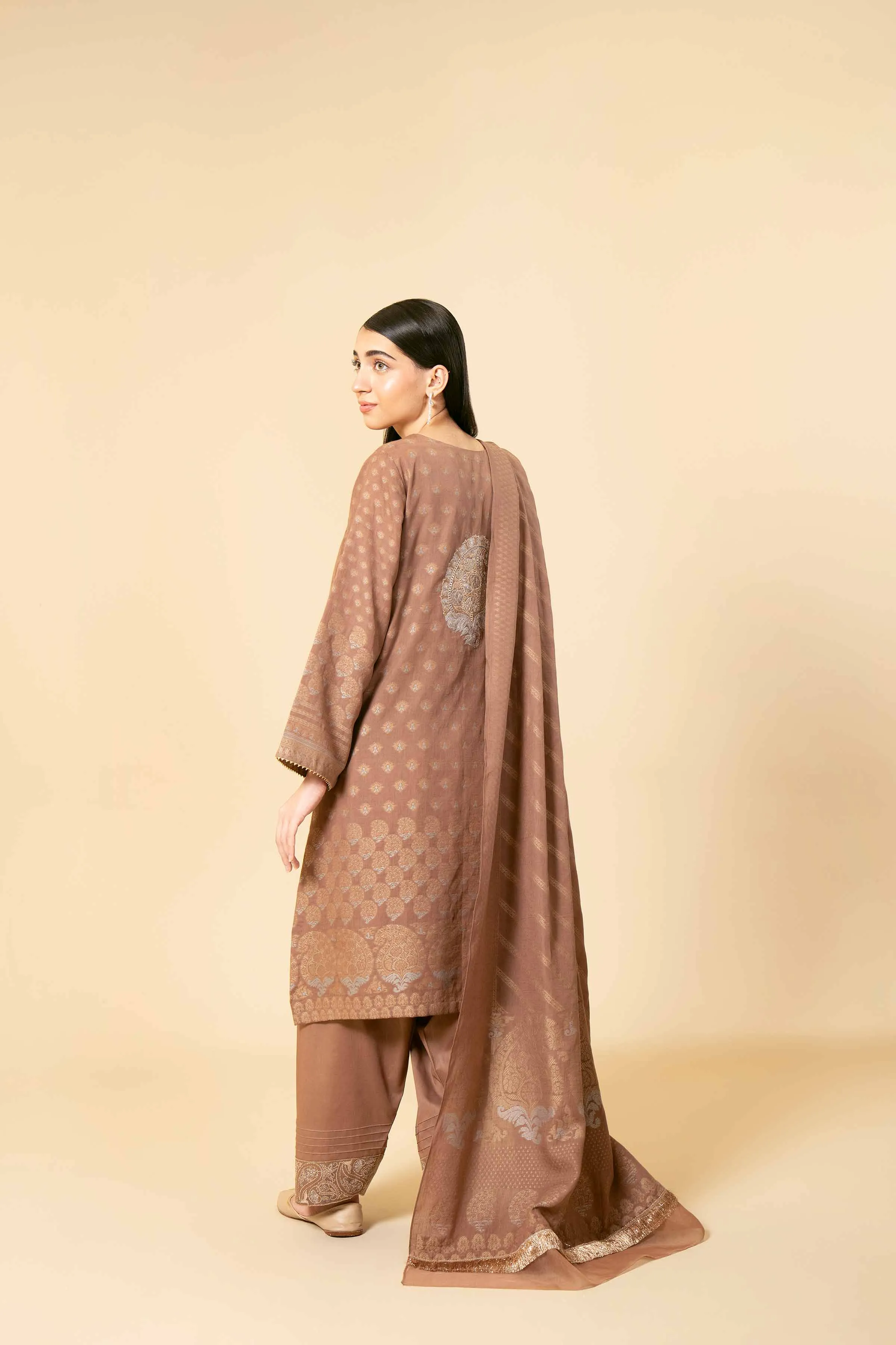 3 Piece - Jacquard Embroidered Suit - 42404358