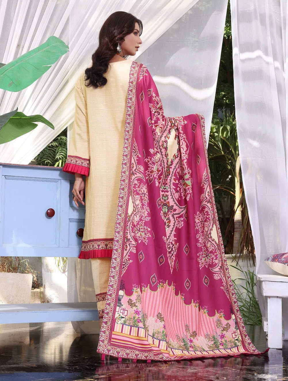 3 Piece Unstitched Khaddar Suit KKS-1542