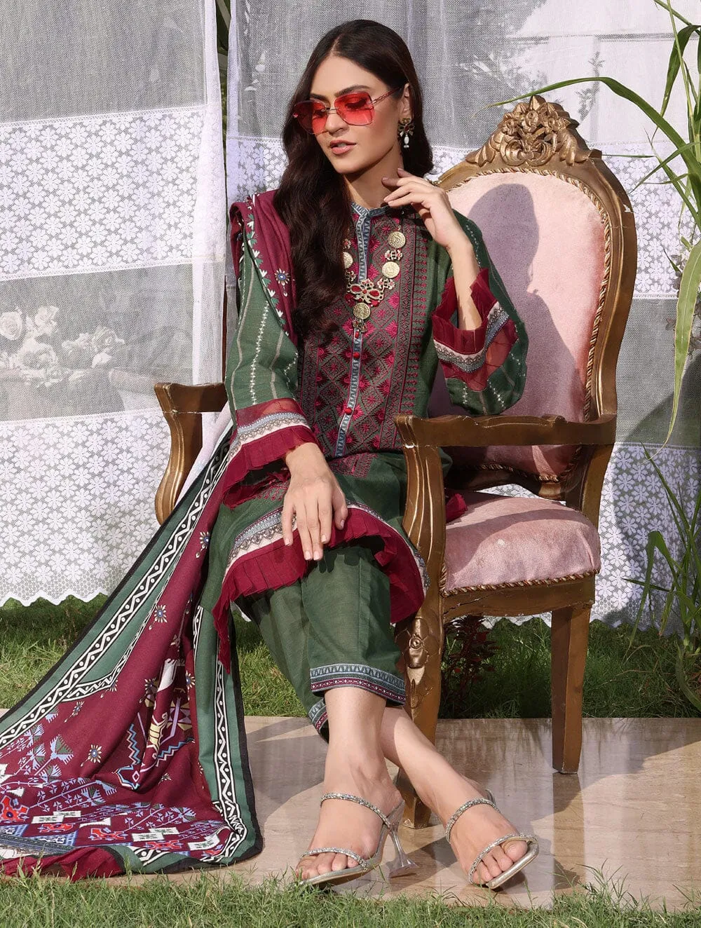 3 Piece Unstitched Khaddar Suit KKS-1547