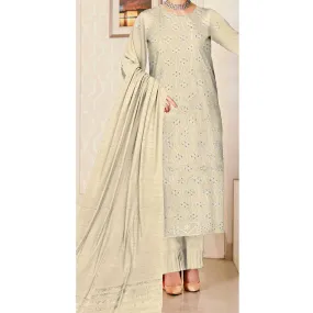 3PC- Unstitched Embroidered Dhanak Suit PW3359