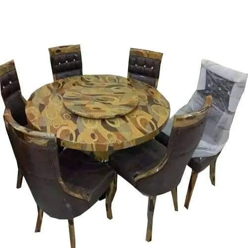 6 Seater Round Dining Table Set