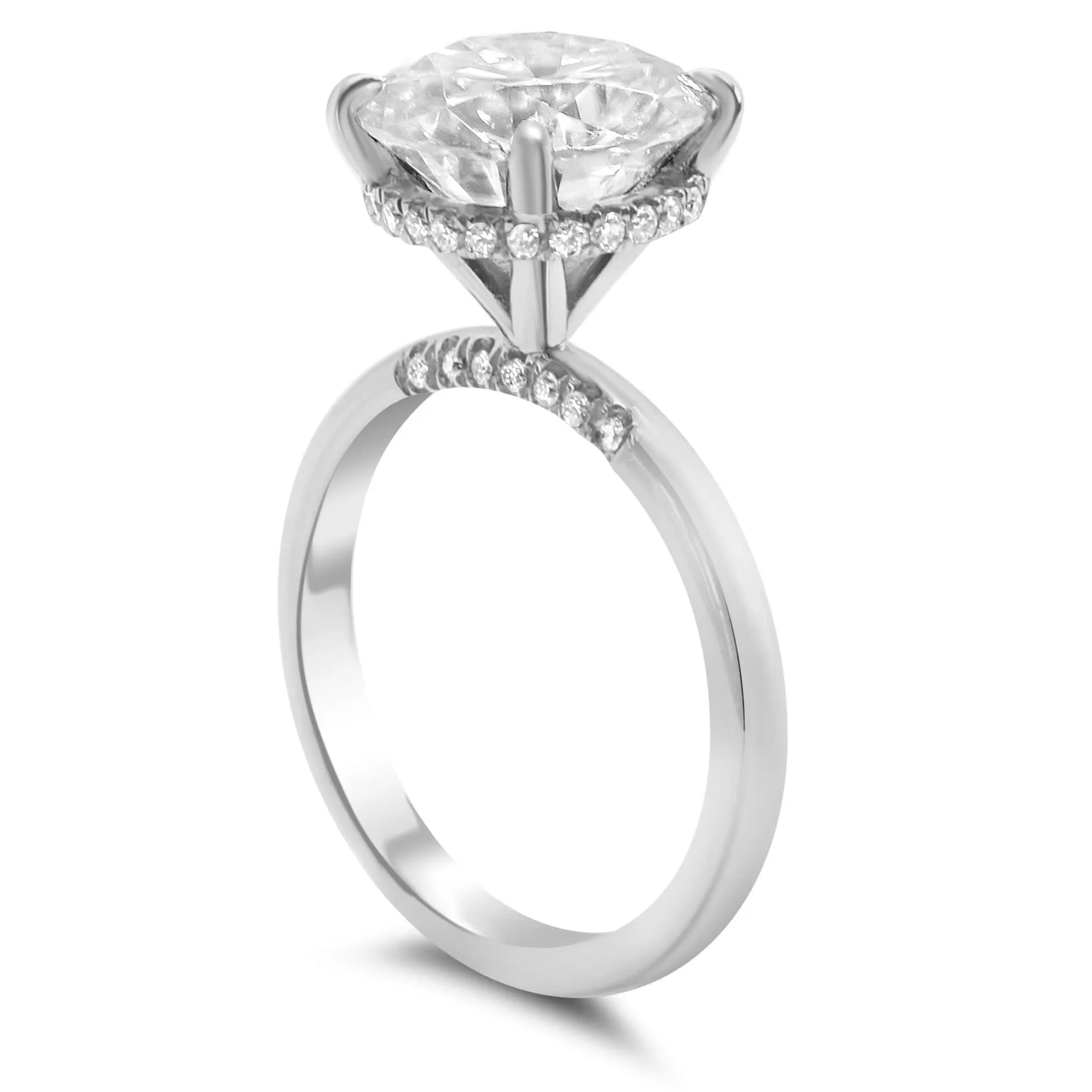 Agnes | Round Moissanite Engagement Ring