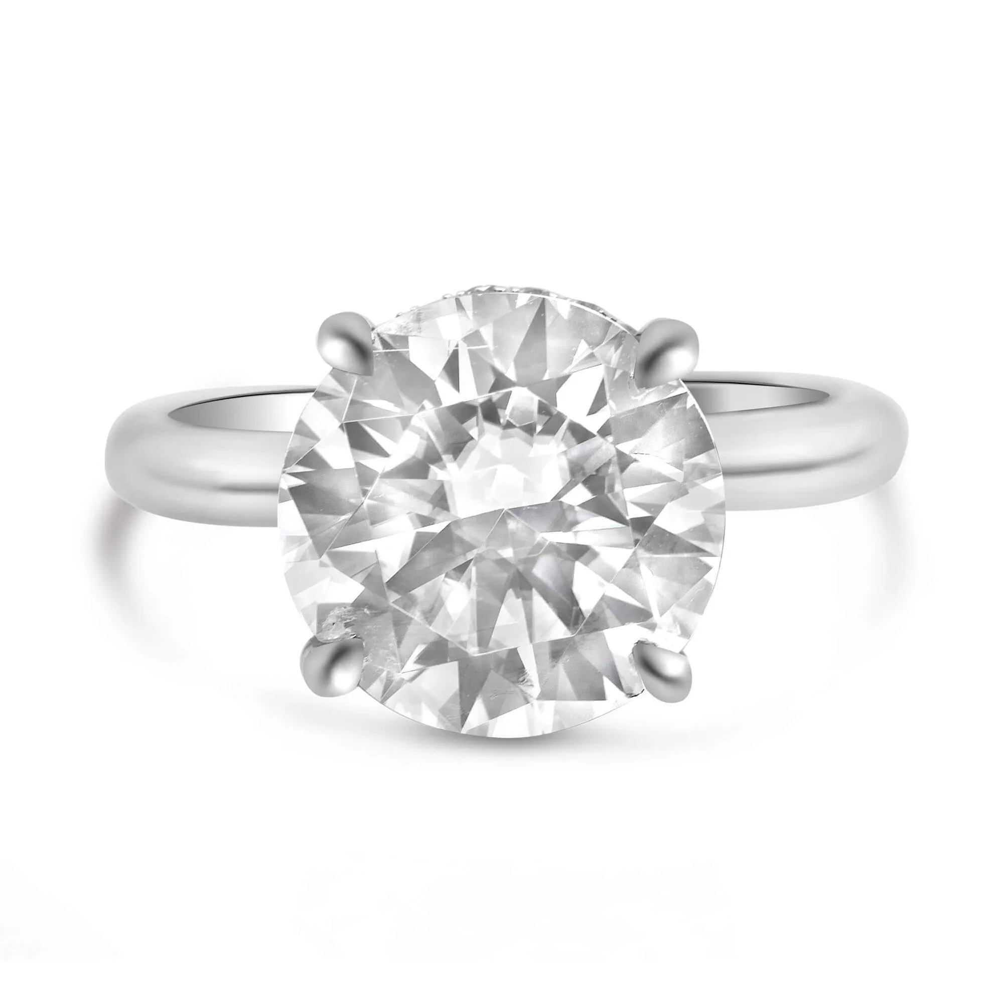 Agnes | Round Moissanite Engagement Ring