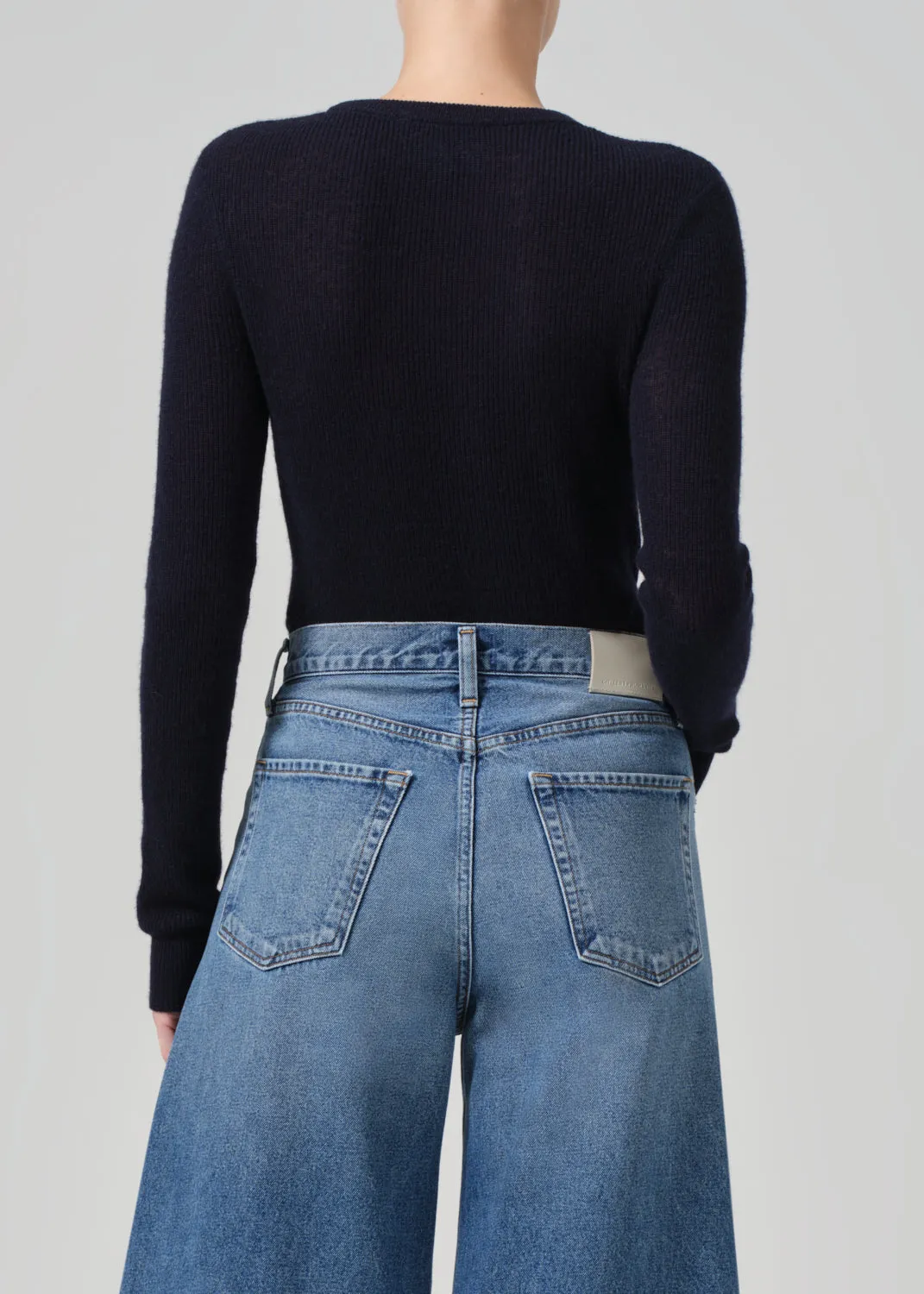 Alessia Crewneck Sweater in Navy