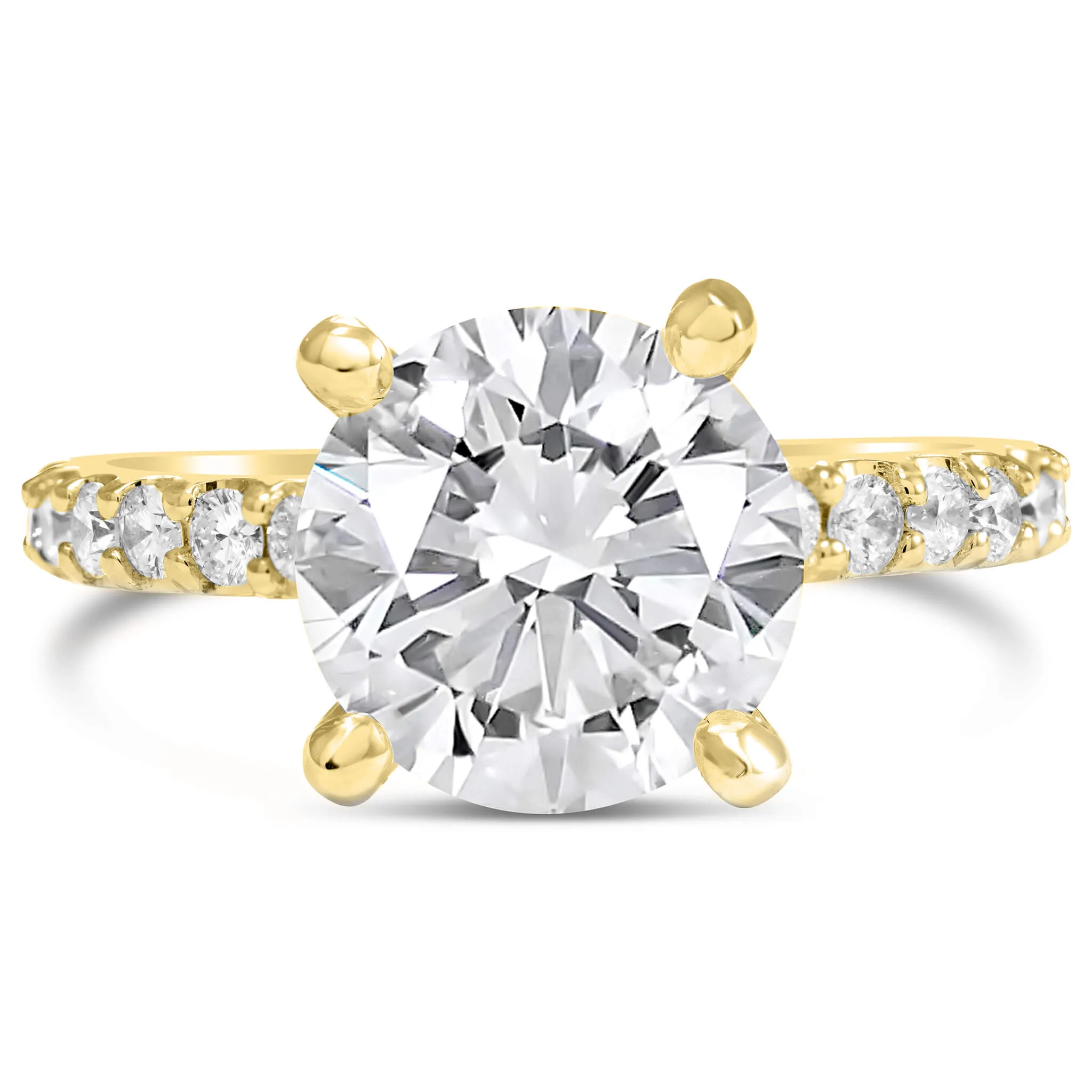 Ally Round Moissanite Engagement Ring 10mm Around 3.60ct