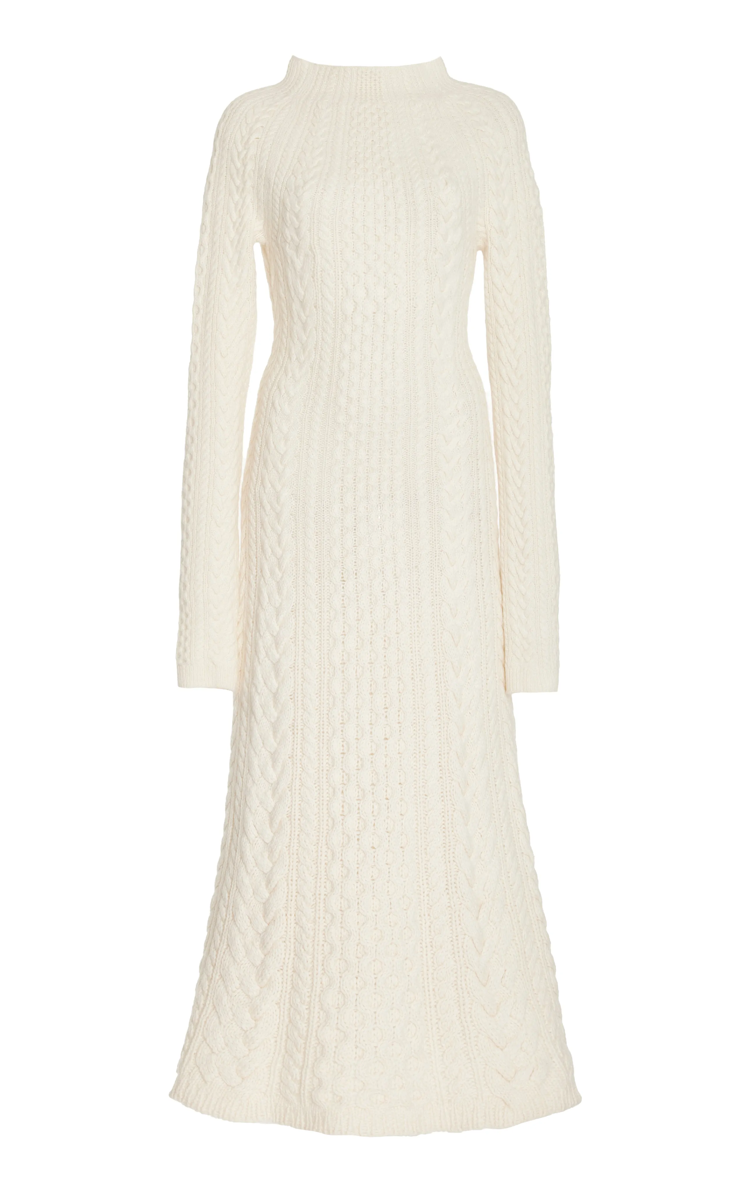 Amaris Knit Dress in Ivory Cashmere