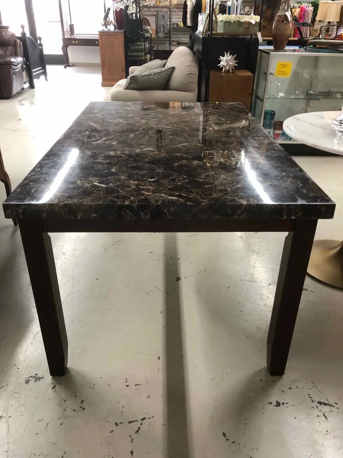 Ashley Brown/Black Faux Marble Furniture Table