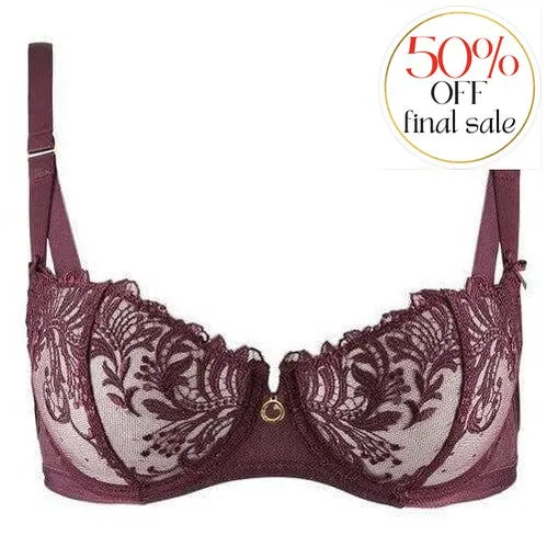 Aubade Femme Passion Half Cup Bra in Wineberry MI14