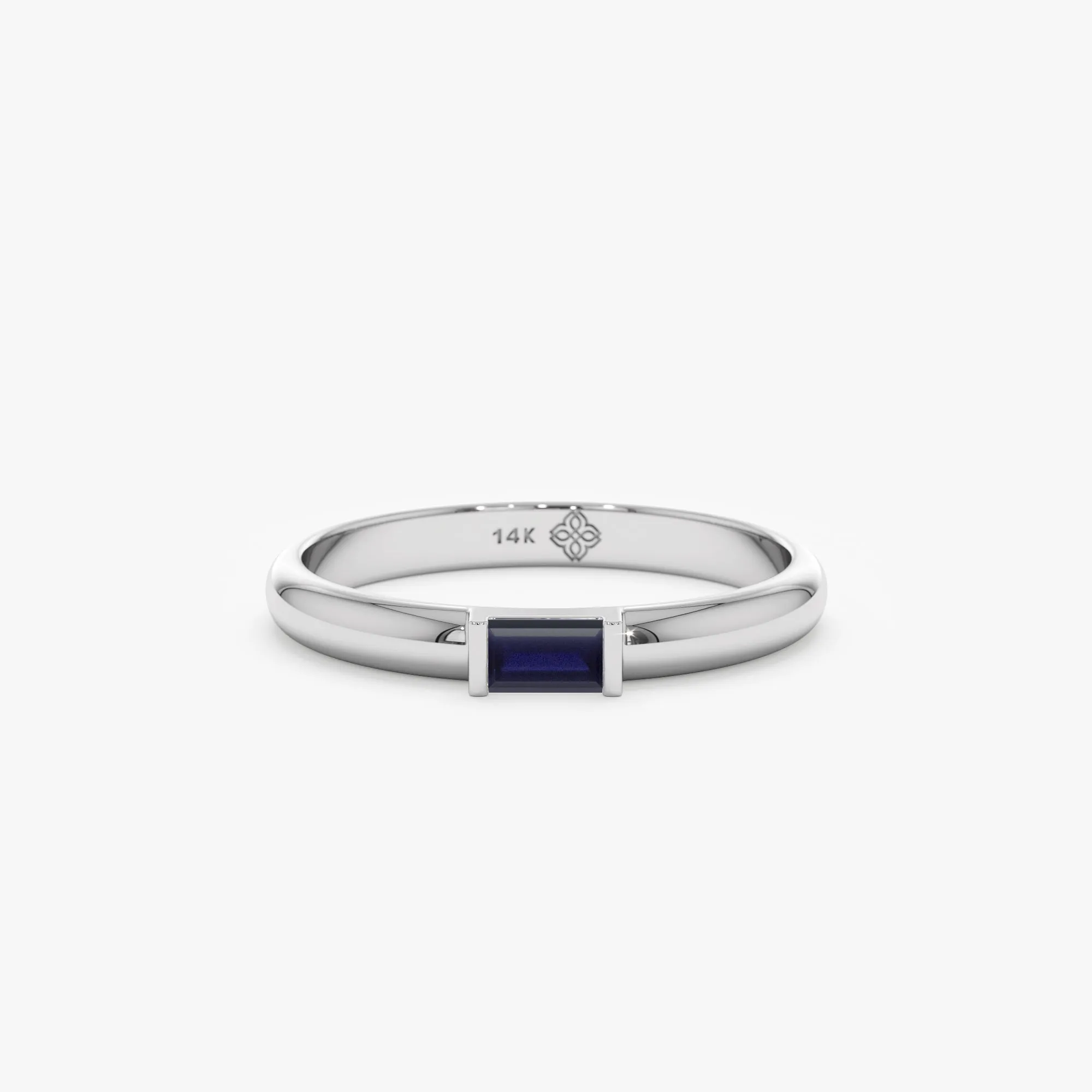 Baguette Sapphire Dome Ring, Annie