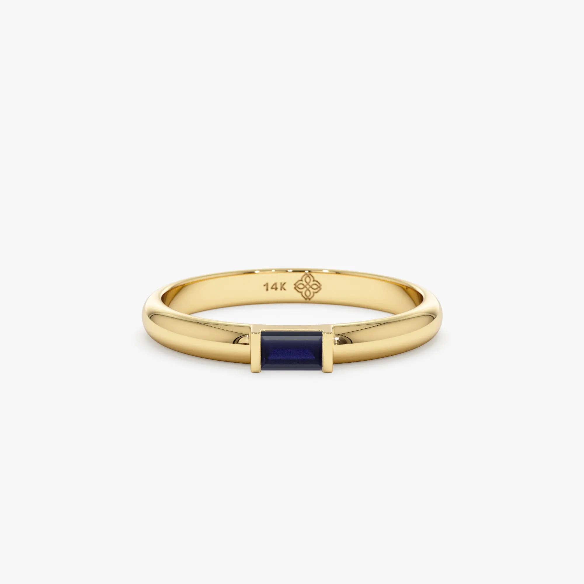 Baguette Sapphire Dome Ring, Annie