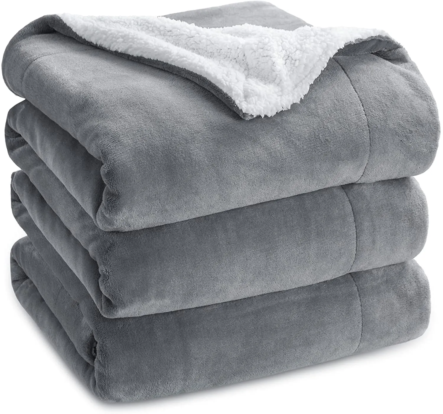 Bedsure Sherpa Fleece Blankets Twin Size - Navy Blue Thick Fuzzy Warm Soft Twin Blanket for Bed