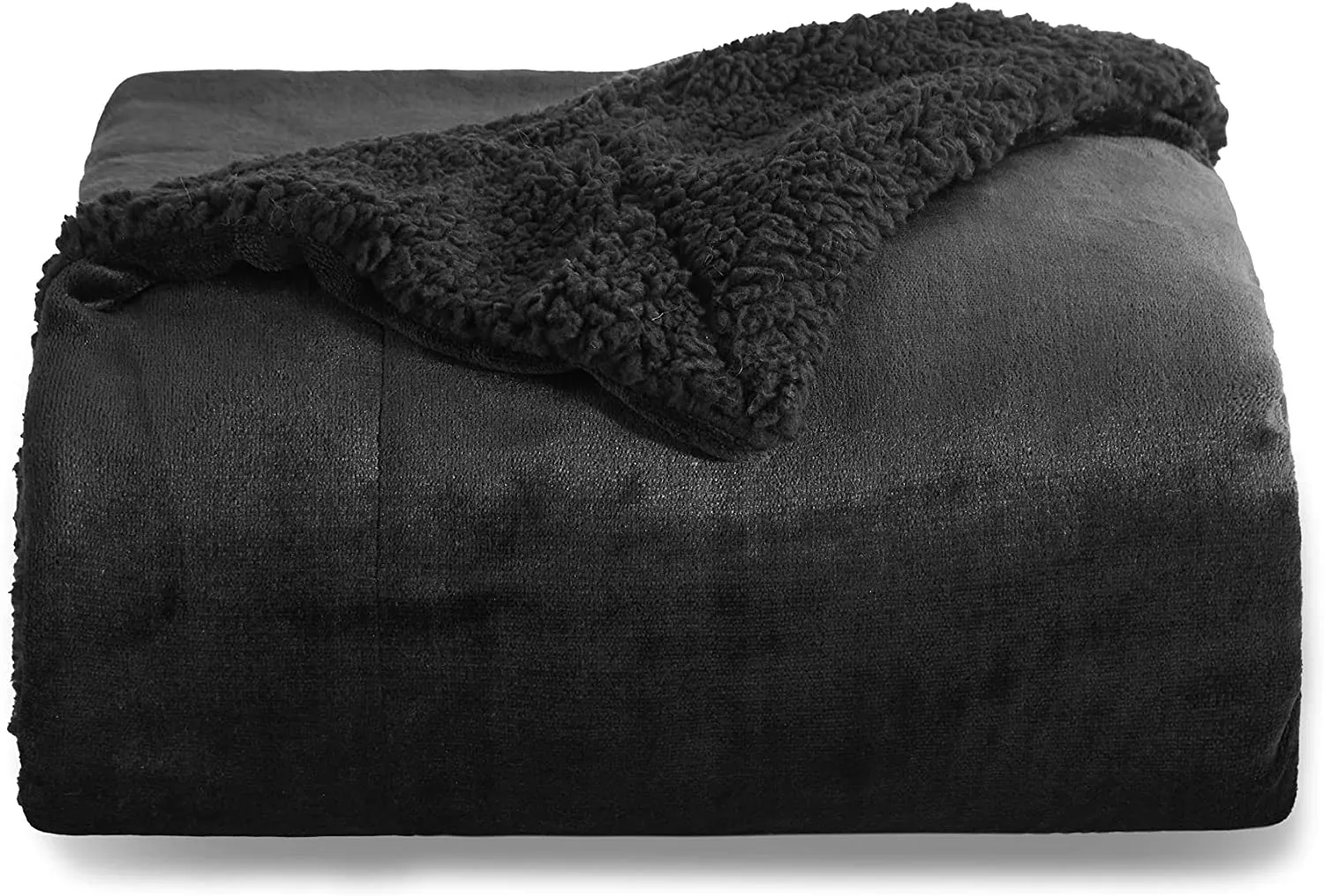 Bedsure Sherpa Fleece Blankets Twin Size - Navy Blue Thick Fuzzy Warm Soft Twin Blanket for Bed