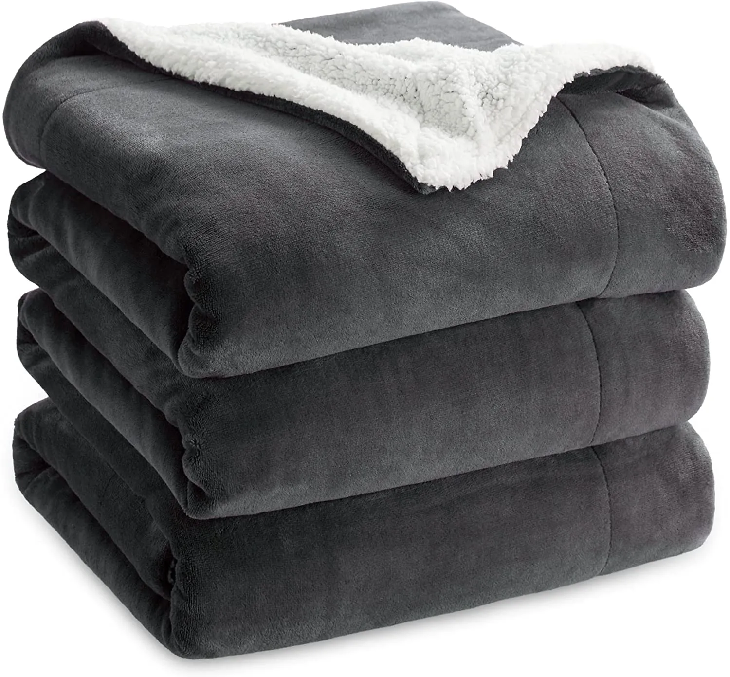 Bedsure Sherpa Fleece Blankets Twin Size - Navy Blue Thick Fuzzy Warm Soft Twin Blanket for Bed