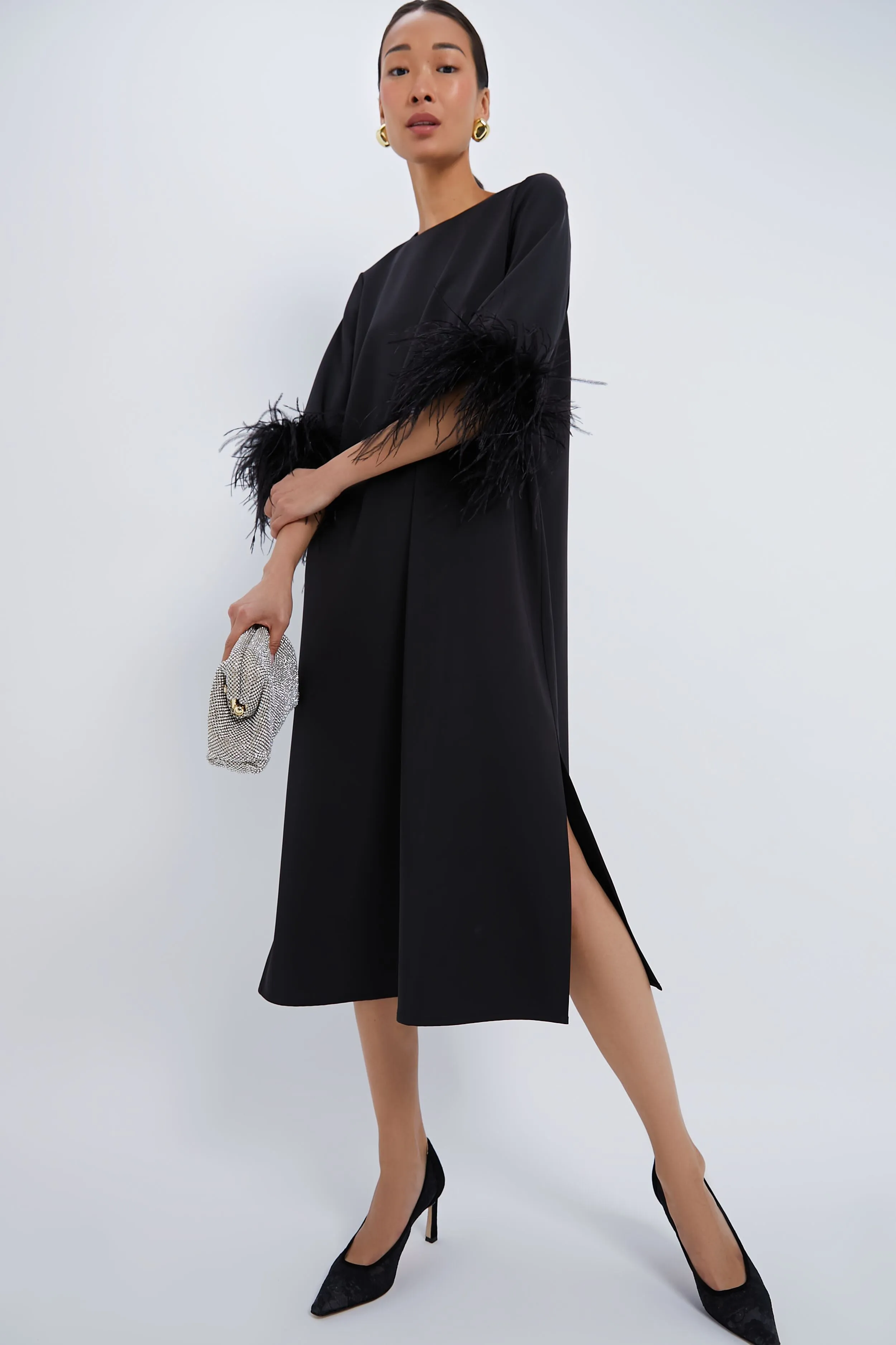 Black Feather Jamie Dress