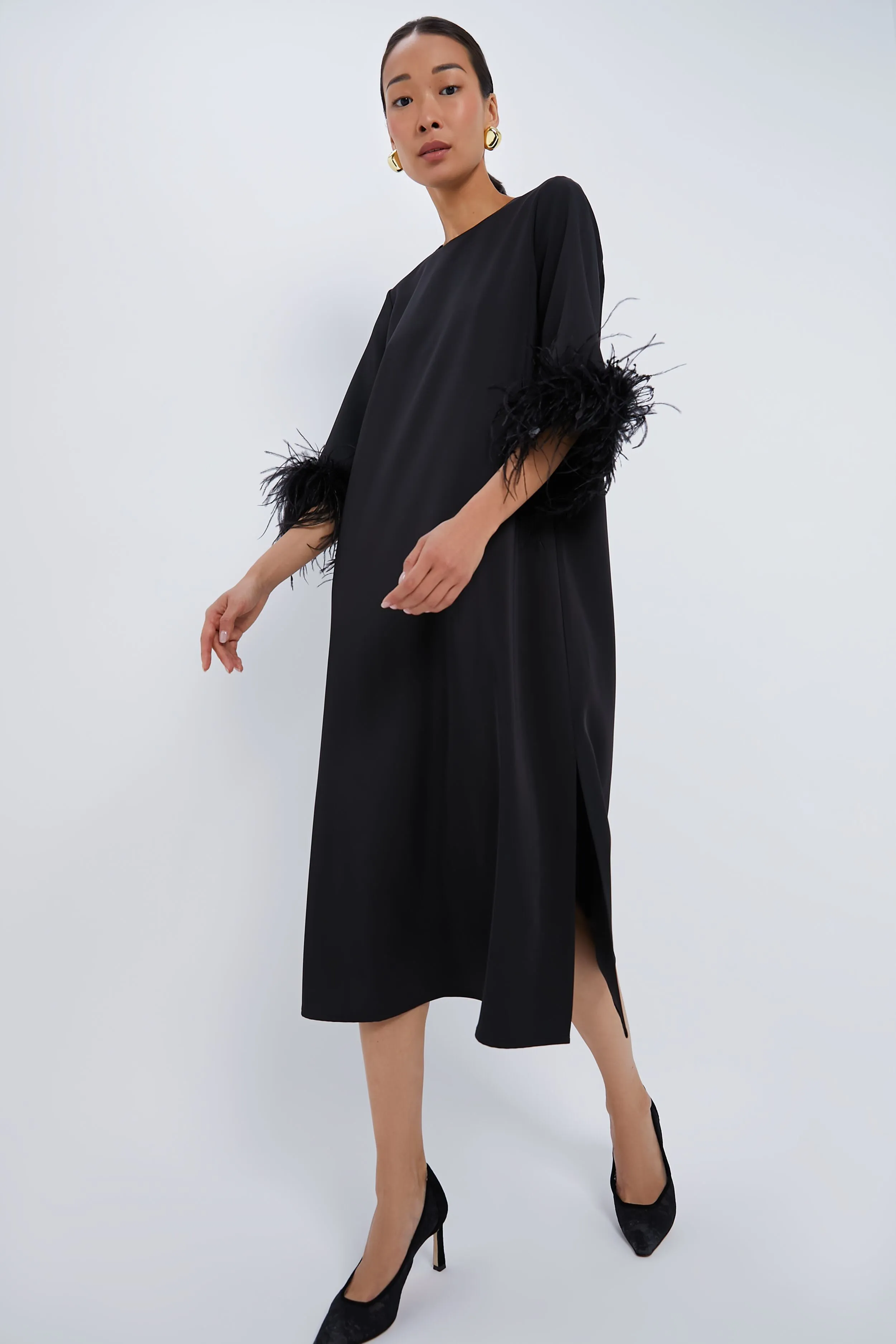 Black Feather Jamie Dress