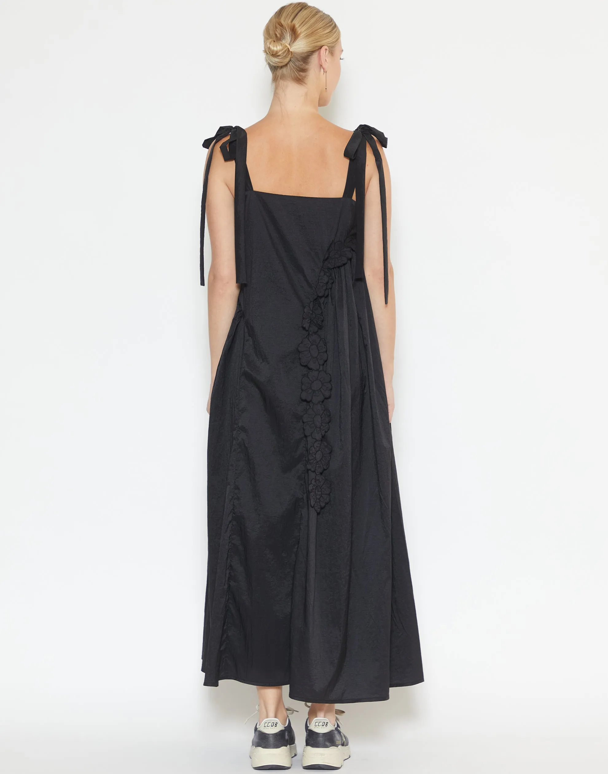 Black Ripstop Nylon Oaklyn Dress