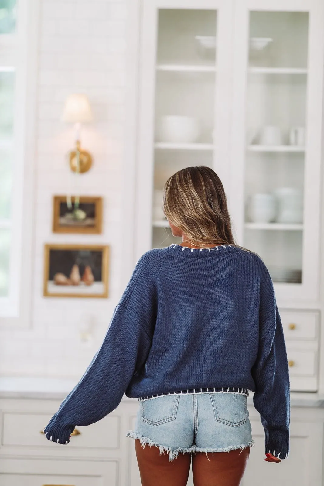 Bowtacular Sweater - Navy