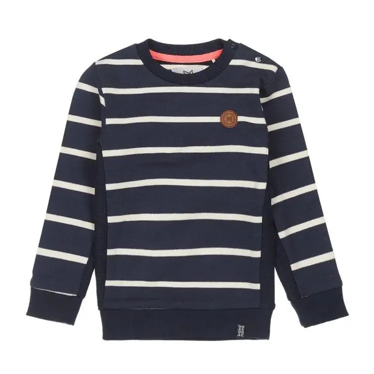 Boys Sweater Dark Blue White Striped | Koko-Noko