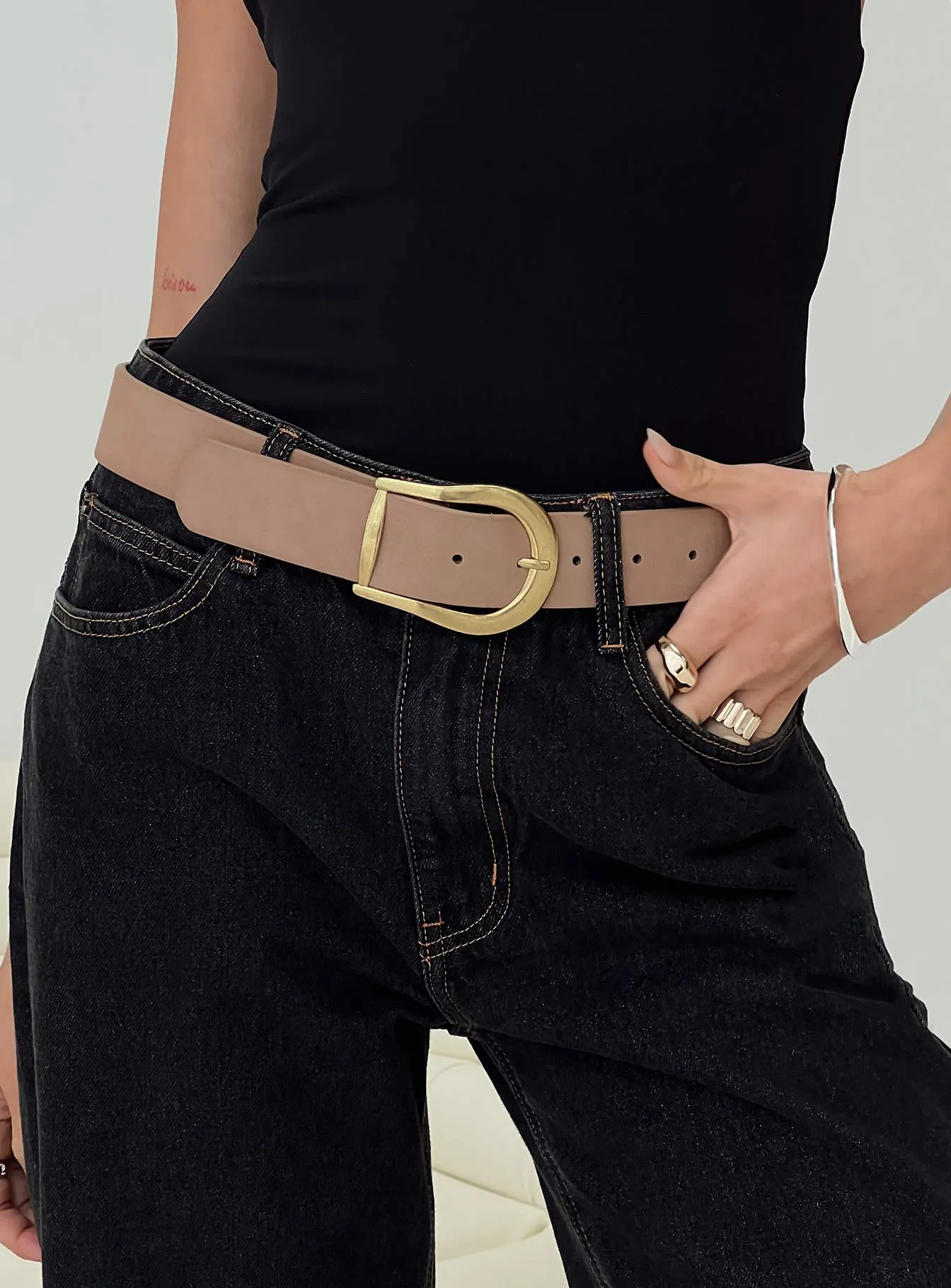 Breslin Belt Washed Brown