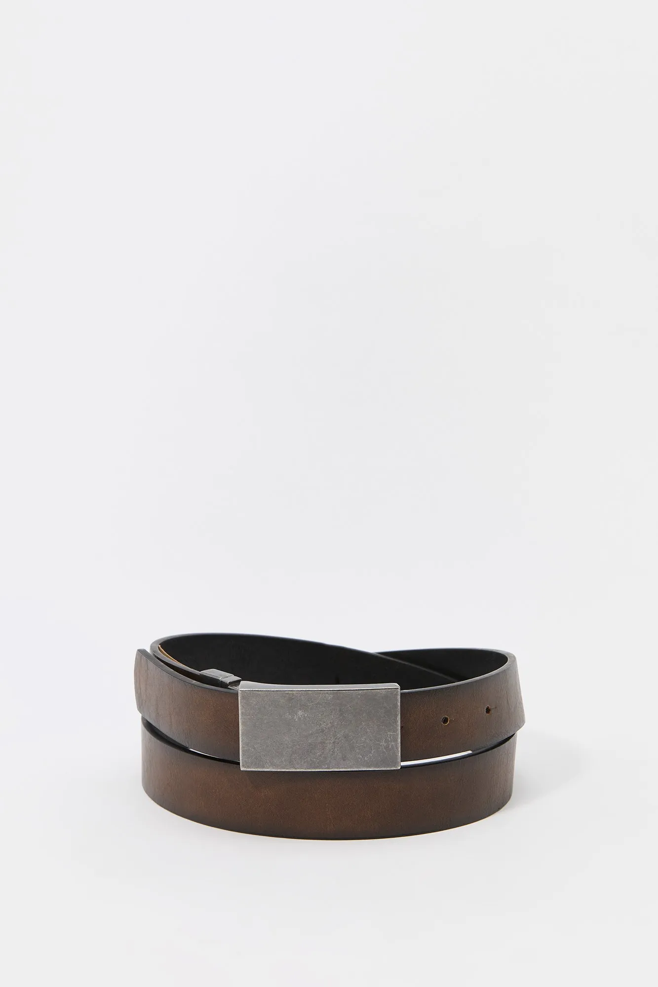 Brown Faux Leather Belt