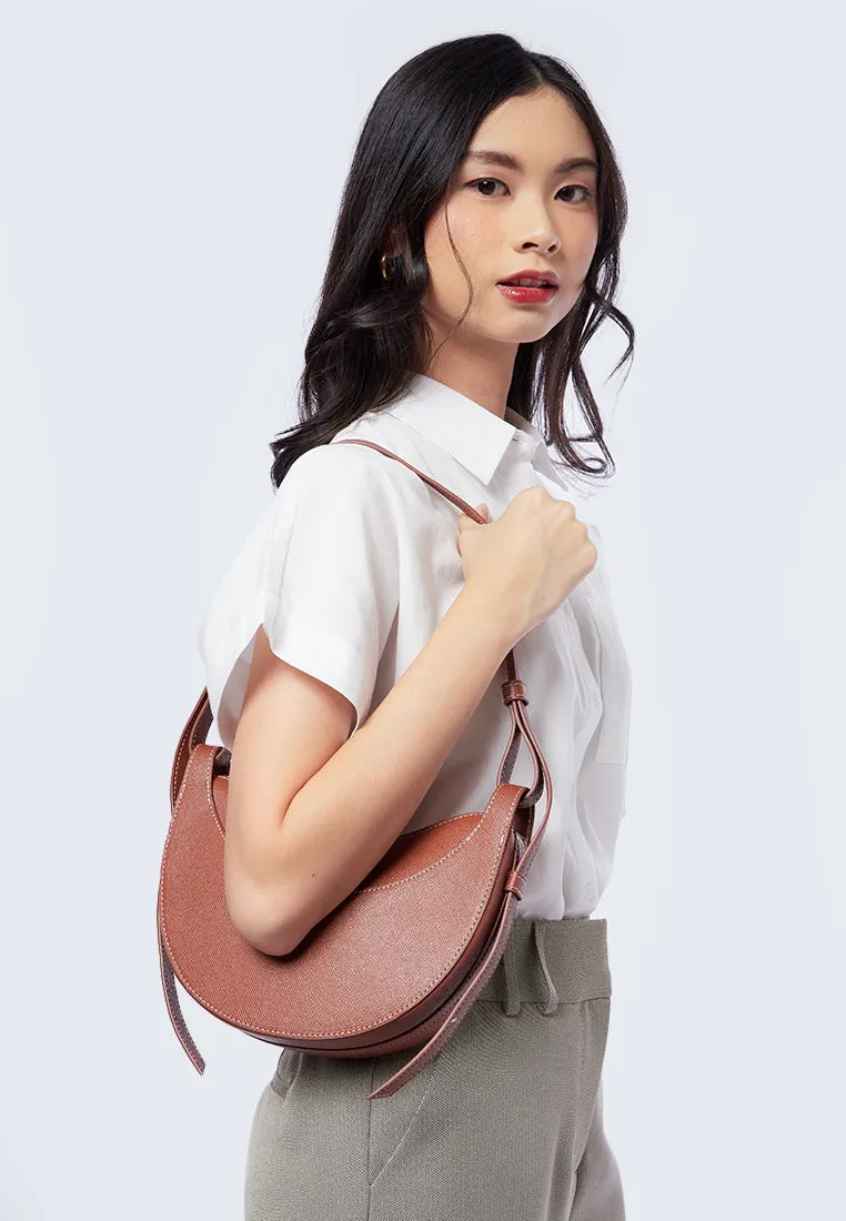 Brown Half Moon Bag