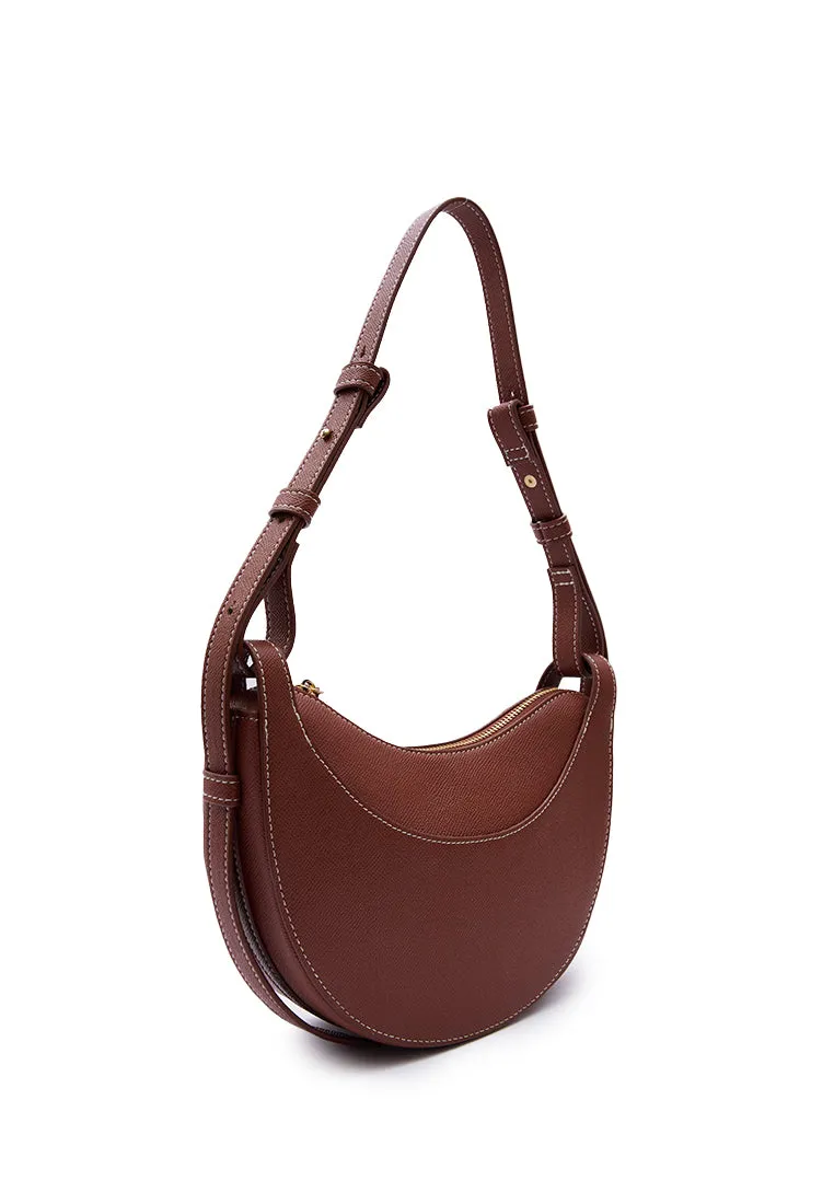 Brown Half Moon Bag