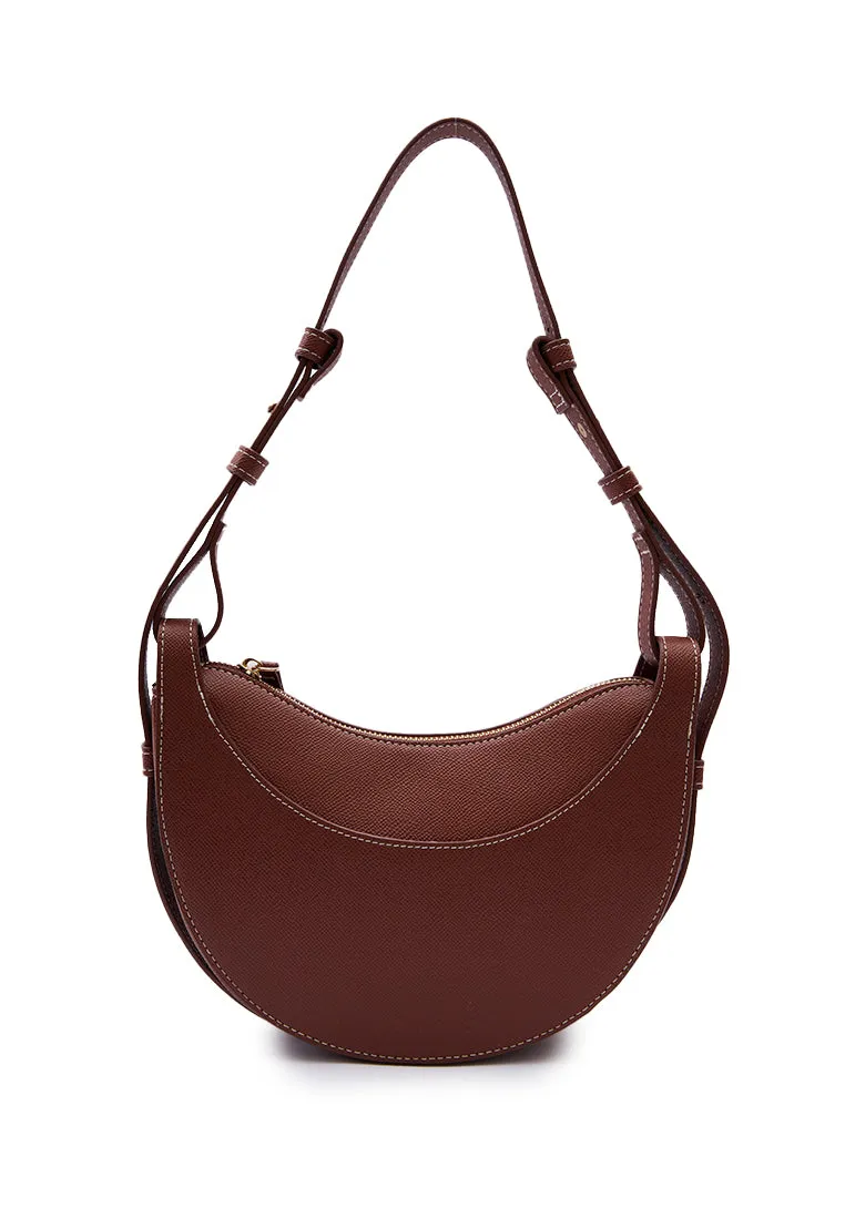 Brown Half Moon Bag