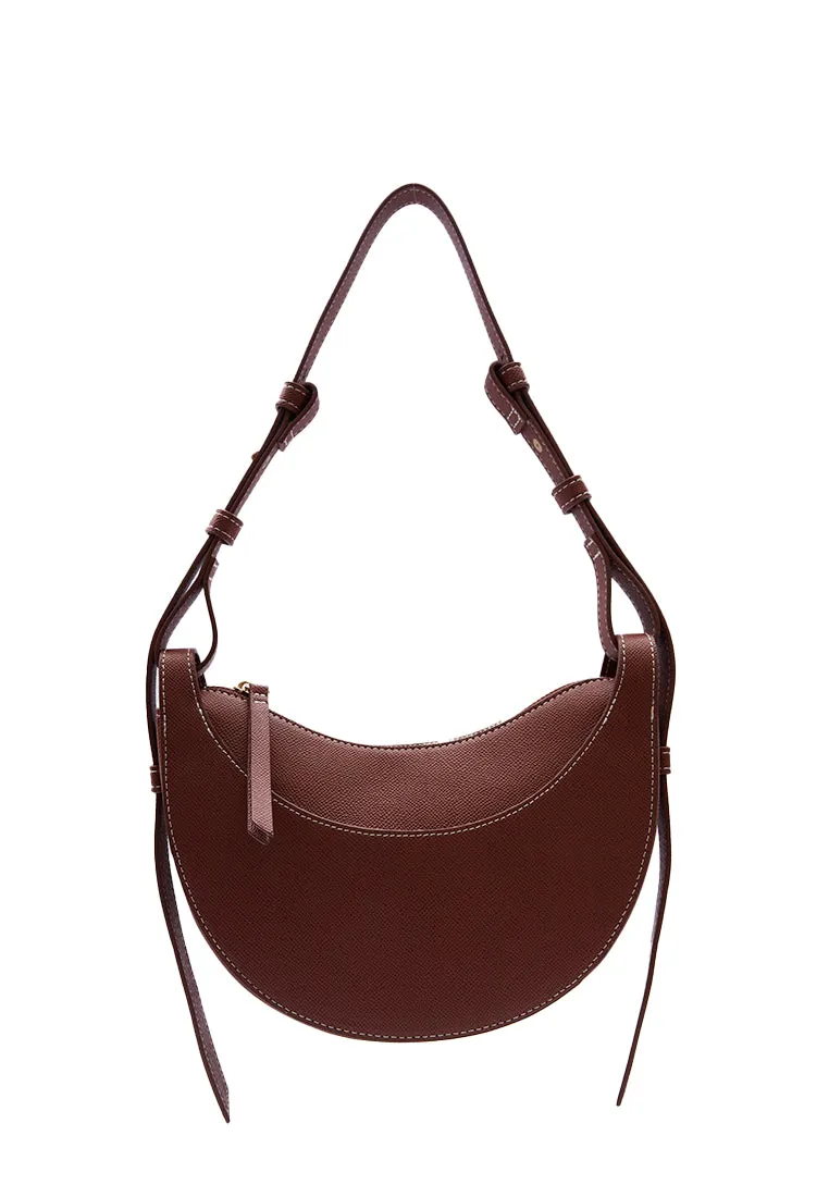 Brown Half Moon Bag