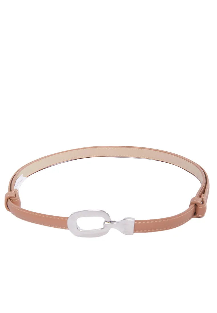 Brown Oval Buckle Belt