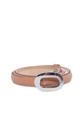 Brown Oval Buckle Belt