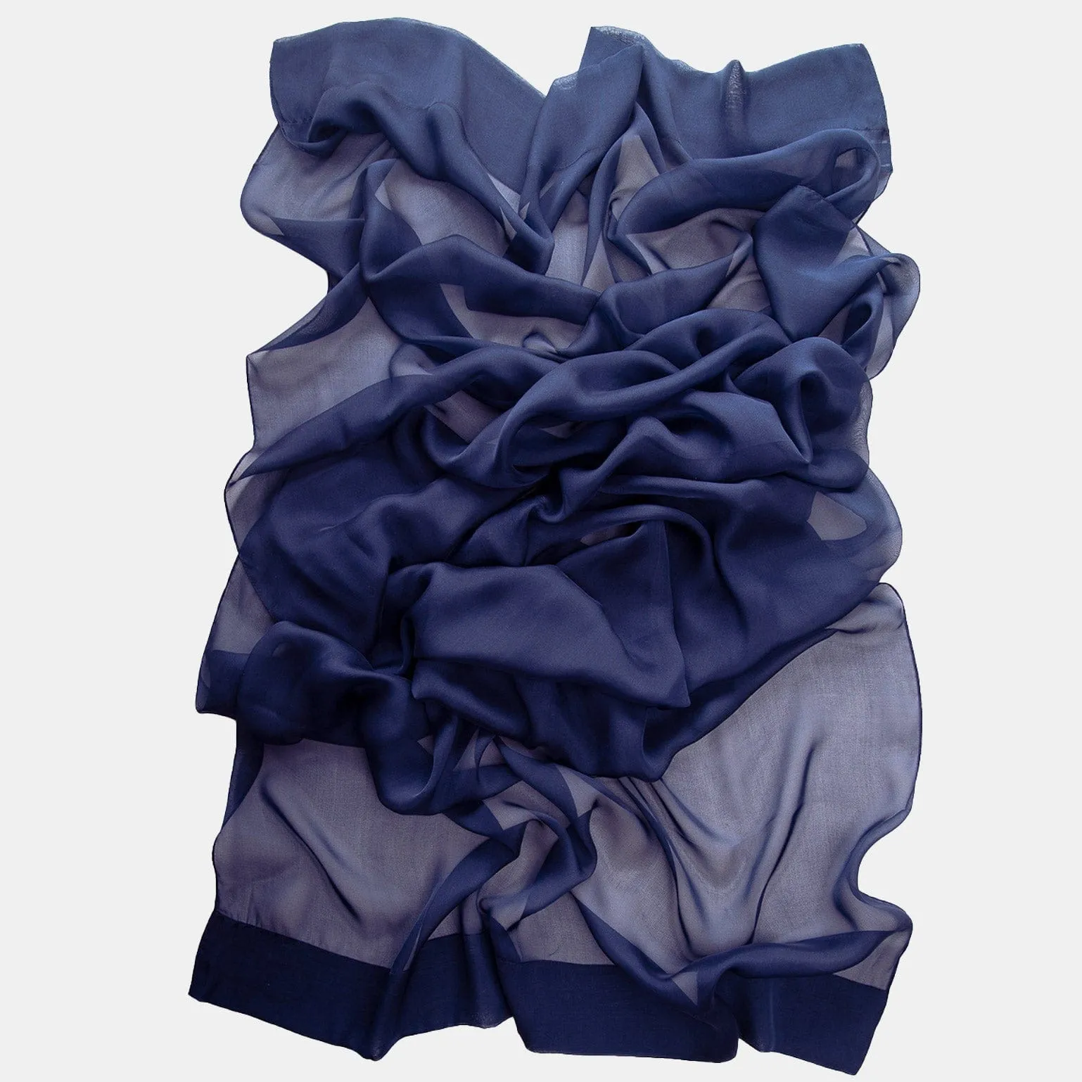 Carmen - Silk Scarf/Shawl - Marine Navy