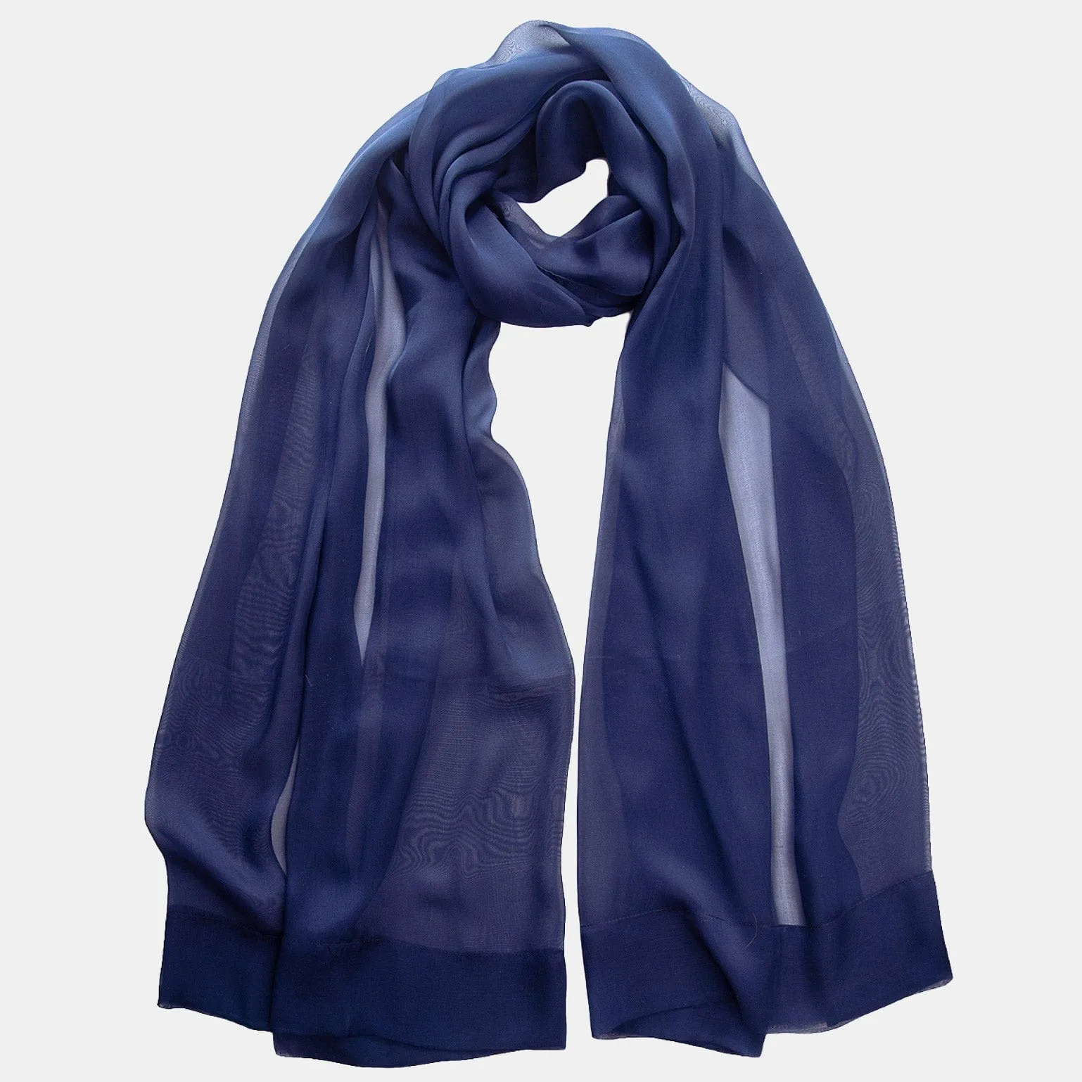 Carmen - Silk Scarf/Shawl - Marine Navy