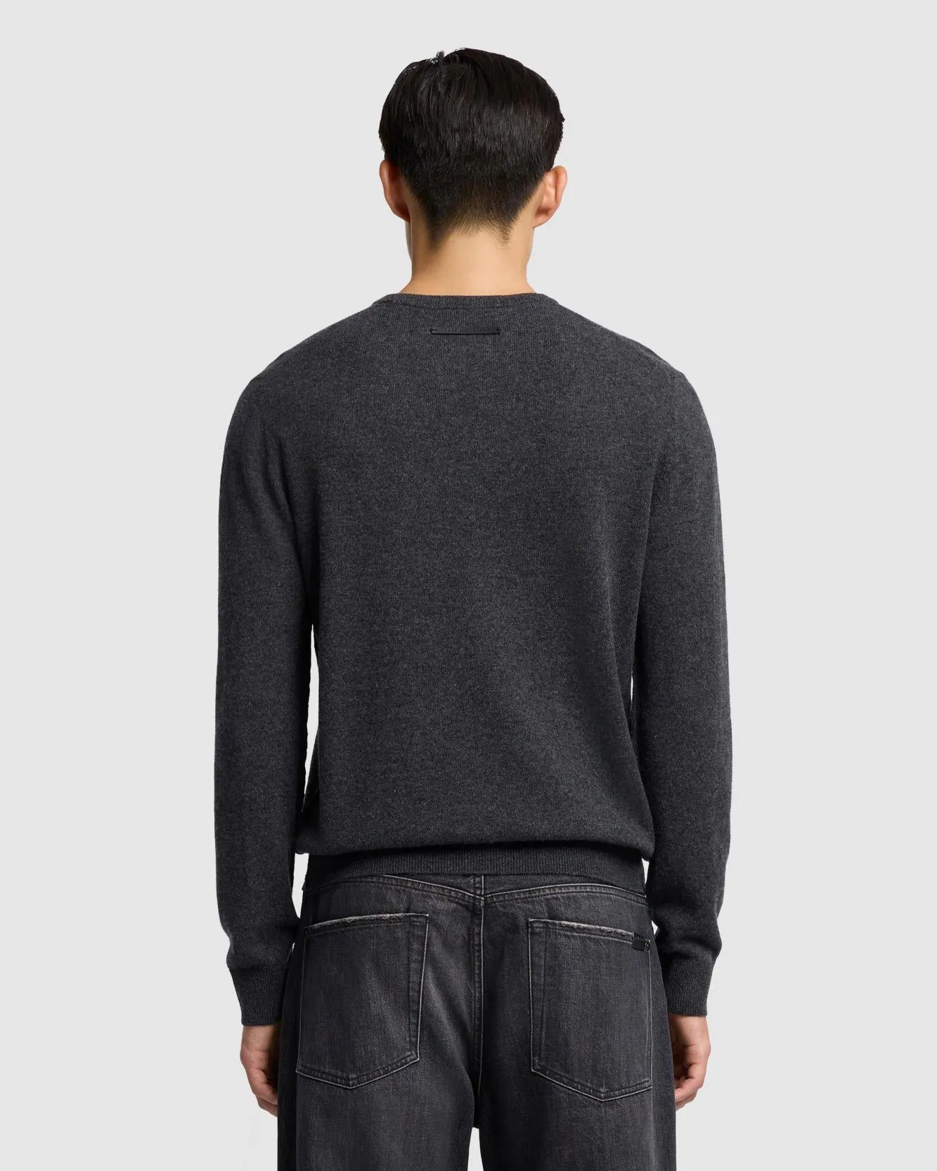 Cashmere Crew in Dark Grey