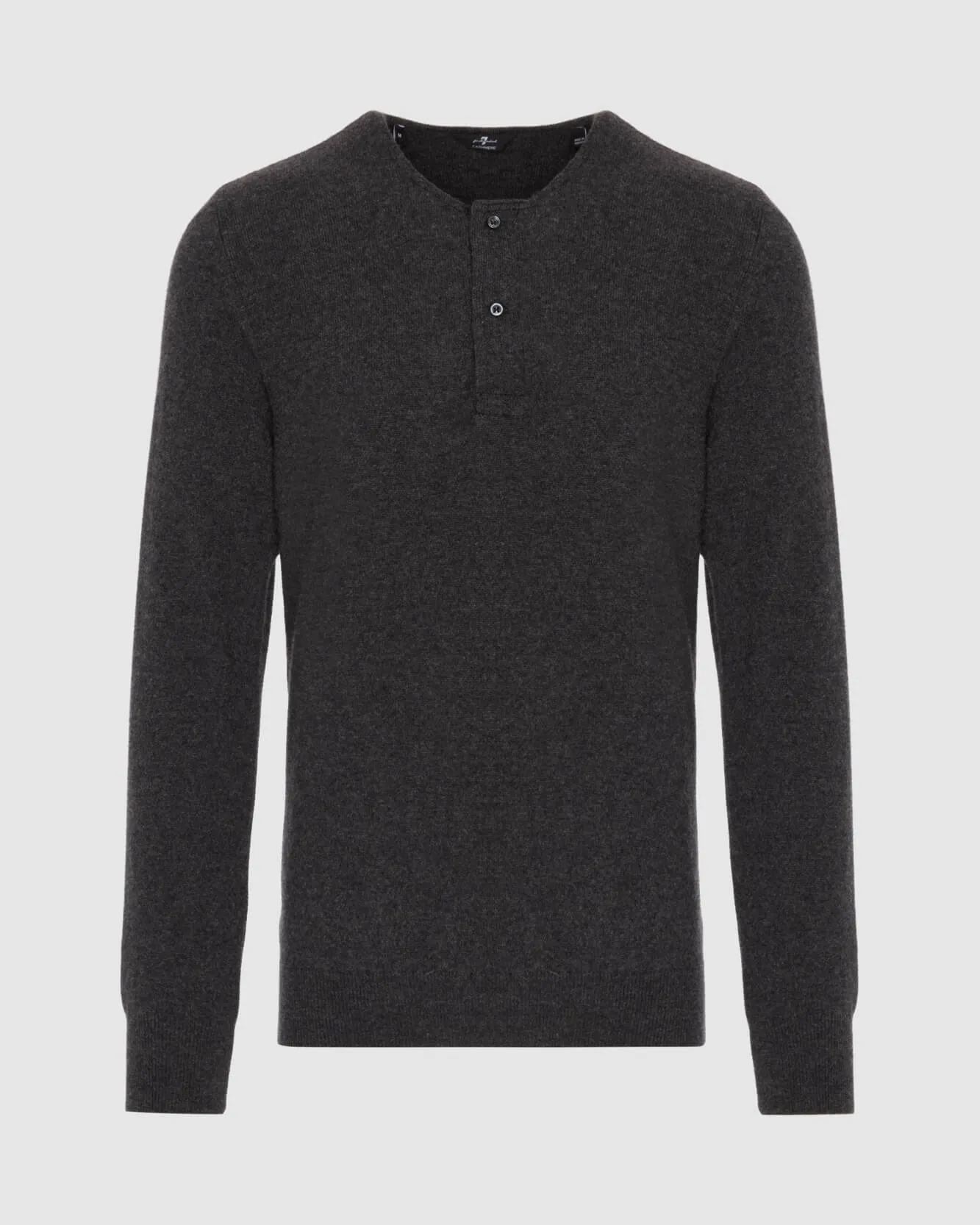 Cashmere Henley Sweater in Dark Grey