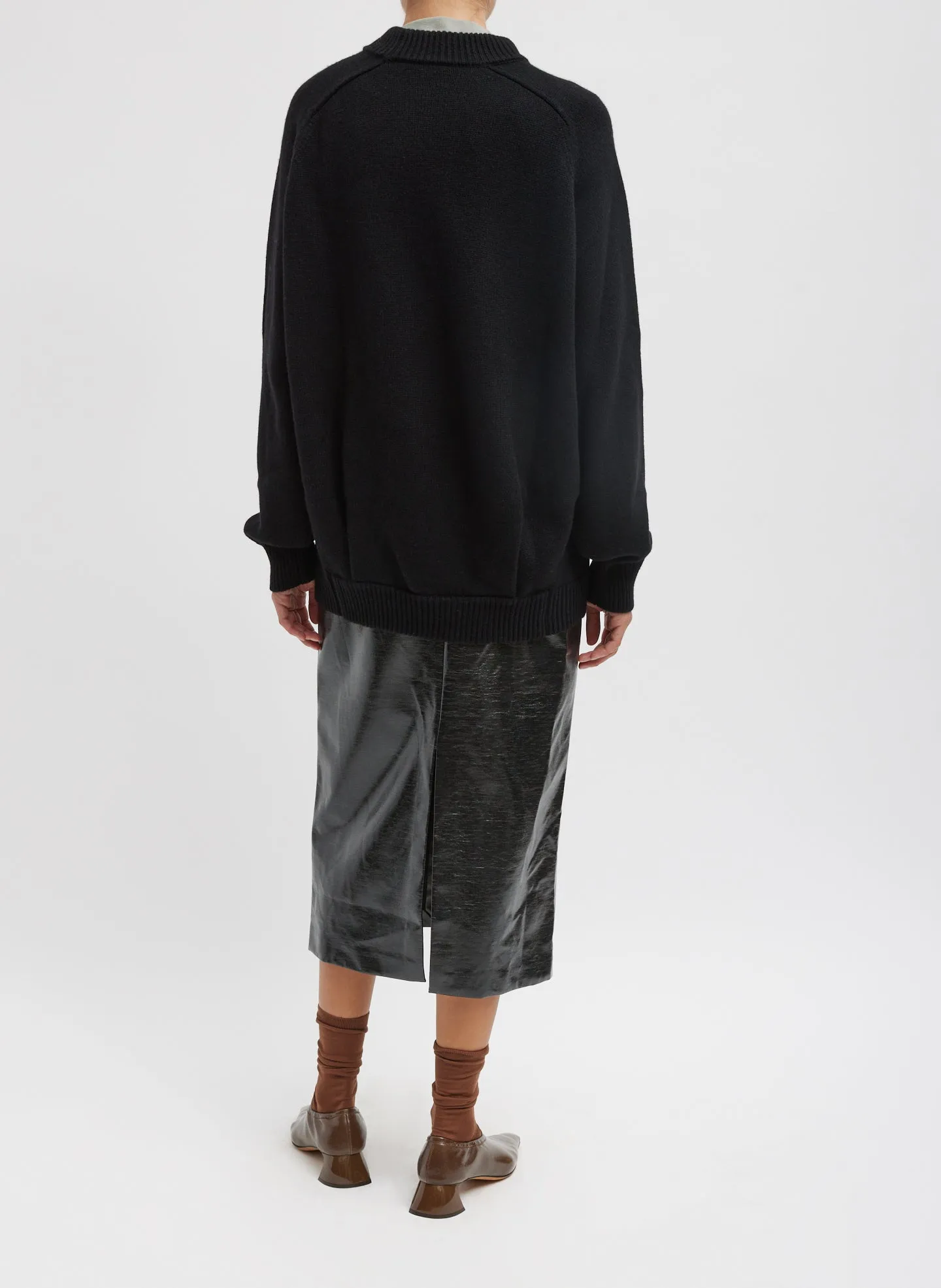 Cashmere Sweater Crewneck Oversized Sculpted Pullover