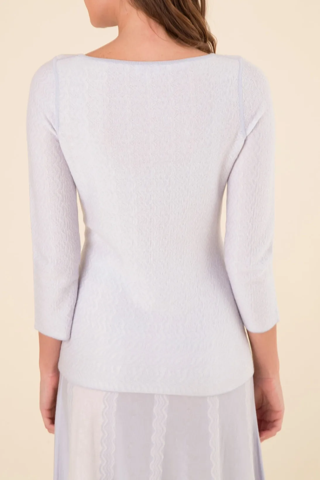 CASHMERE WAVE JACQUARD TOP