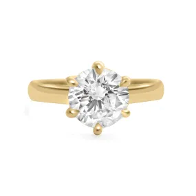 Cathedral Round Solitaire Engagement Ring